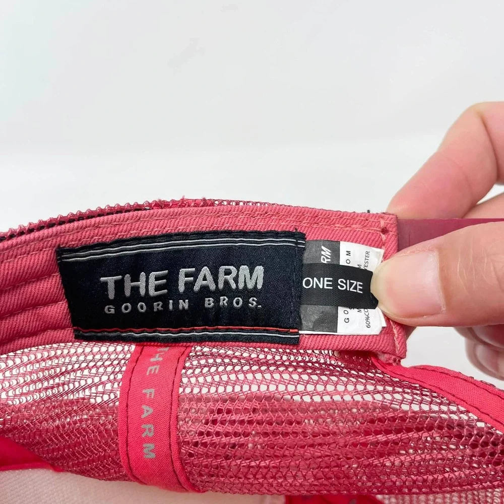 The Farm So Silly Goose Patch Trucker Hat Youth Kids One Size Red White